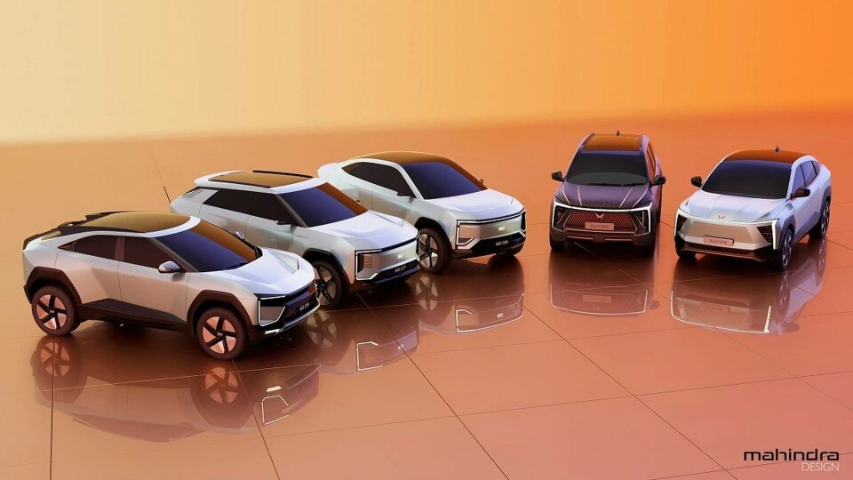 De indiska suvarna ska ha batteripack på 60–80 kWh och erbjudas med drivlinor på upp till 290 kW. Foto: Mahindra De indiska suvarna ska ha batteripack på 60–80 kWh och erbjudas med drivlinor på upp till 290 kW. Foto: Mahindra
