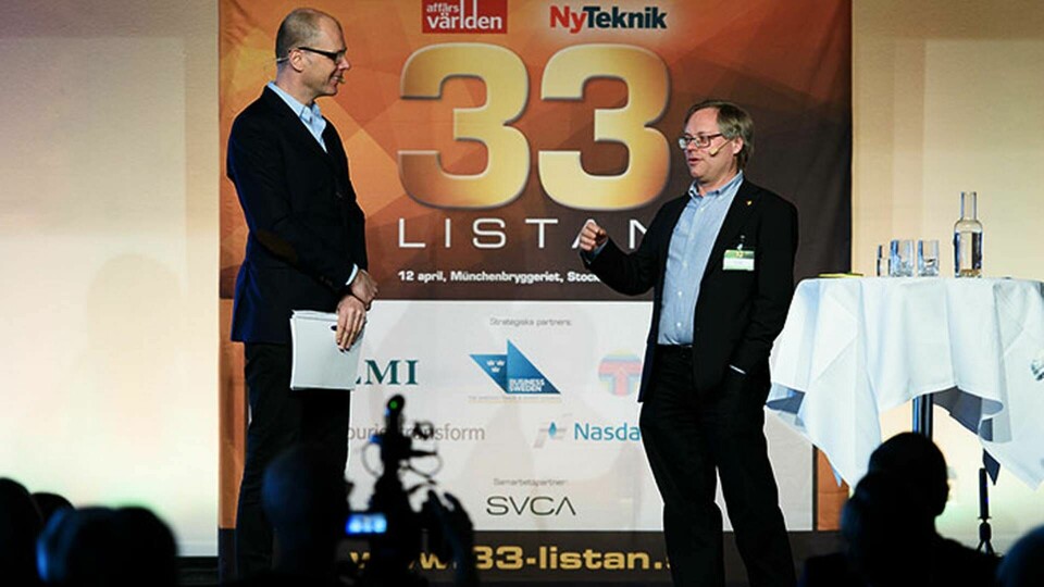 Martin Gren, grundare av Axis, talade på 33-listans final. Foto: Teodor Axlund. Foto: Teodor Axlund
