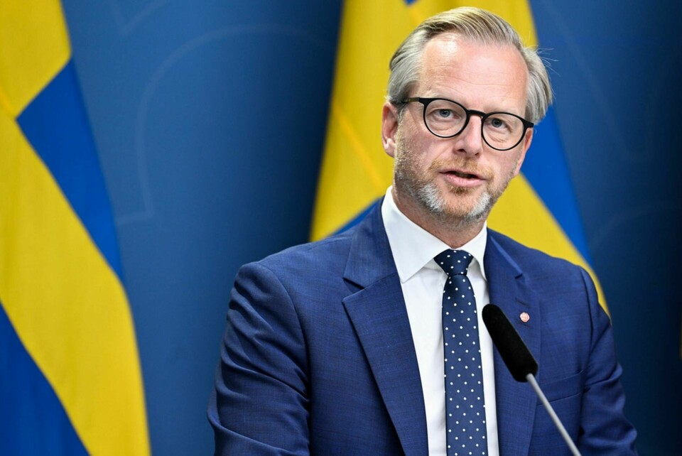 Finansminister Mikael Damberg på onsdagens pressträff om energimarknaden. Foto: Henrik Montgomery/TT