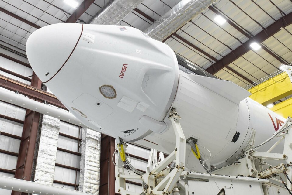 En Crew Dragon-kapsel monterad på en Falcon 9-raket. Foto: SpaceX/UPI/Shutterstock En Crew Dragon-kapsel monterad på en Falcon 9-raket. Foto: SpaceX/UPI/Shutterstock