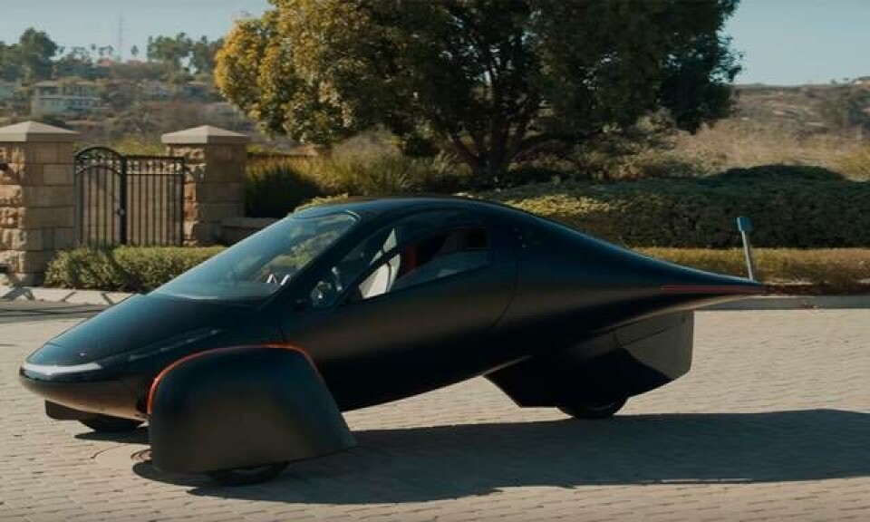 Amerikanska Aptera. Foto: Aptera Motors Amerikanska Aptera. Foto: Aptera Motors