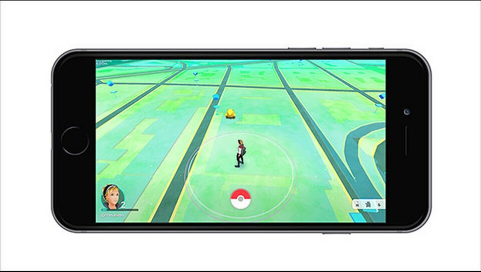 I liggande läge får man en bättre vy i Pokémon Go. I liggande läge får man en bättre vy i Pokémon Go.
