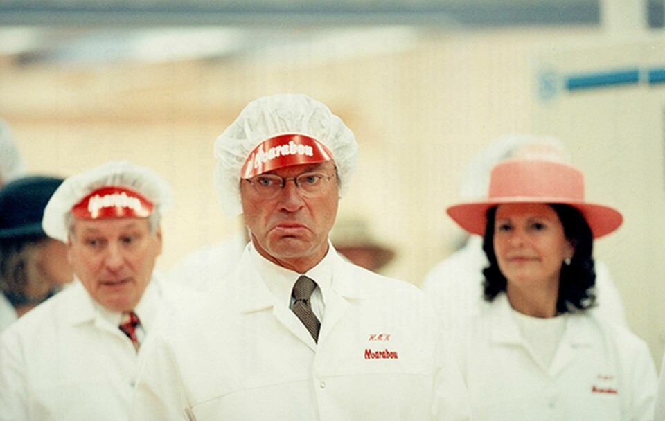 Kungaparet besöker Marabou-fabrik, 1997 Foto: Bjorn Larssan-Ask / TT
