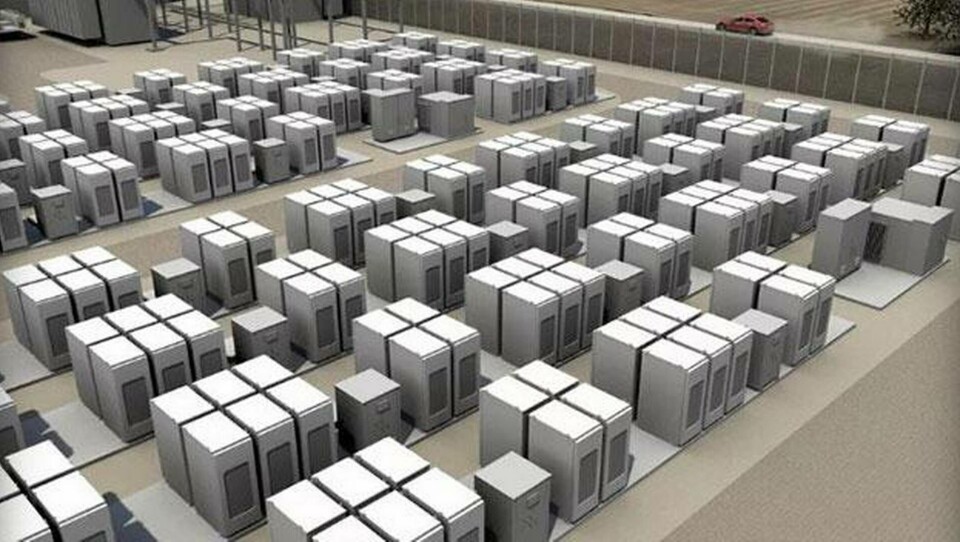 Batterianläggningen får en lagringskapacitet på 80 MWh. Foto: Tesla Batterianläggningen får en lagringskapacitet på 80 MWh. Foto: Tesla