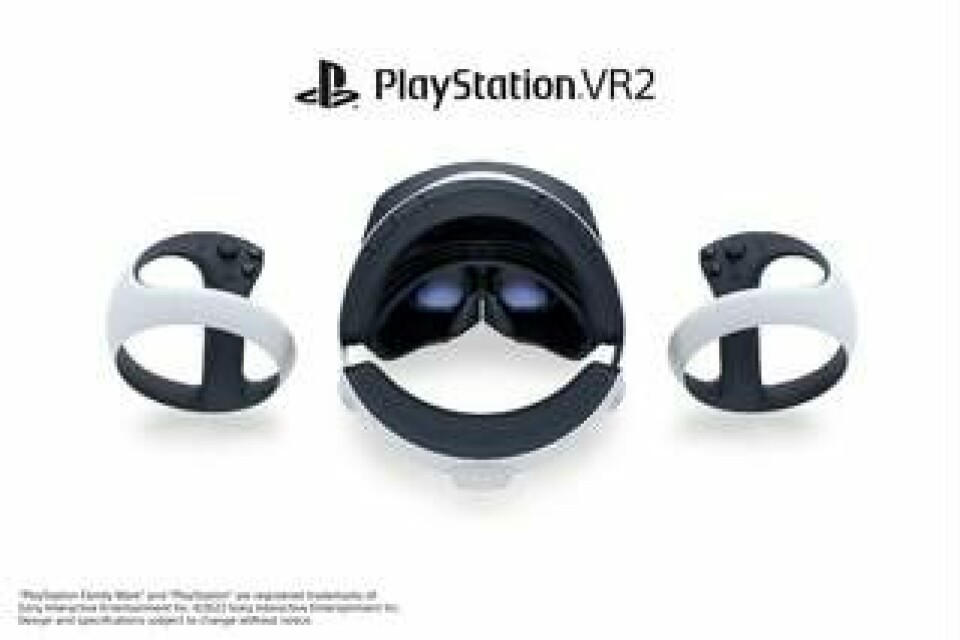 Den färdiga designen på Sonys vr-headset PSVR2. Foto: Sony