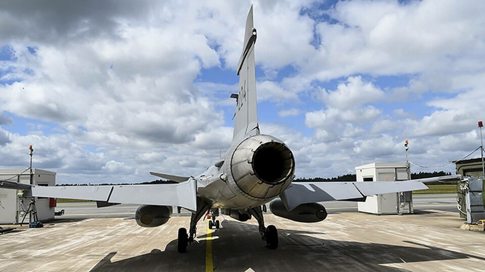 JAS 39C Gripen på F17 i Kallinge. Foto: Johan Nilsson / TT JAS 39C Gripen på F17 i Kallinge. Foto: Johan Nilsson / TT