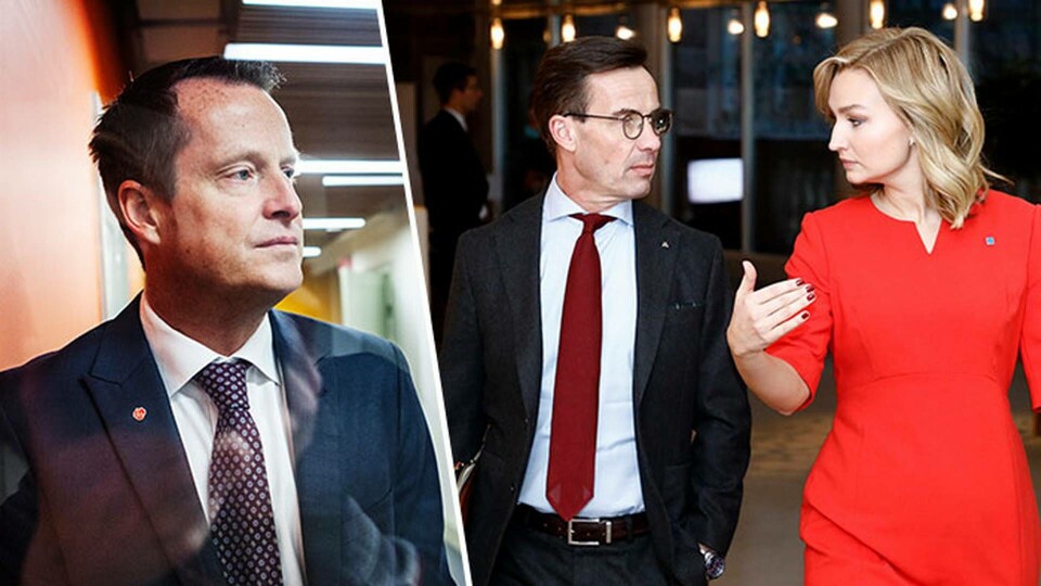 Anders Ygeman (S), Ulf Kristersson (M) och Ebba Busch Thor (Kd). Foto: TT Anders Ygeman (S), Ulf Kristersson (M) och Ebba Busch Thor (Kd). Foto: TT