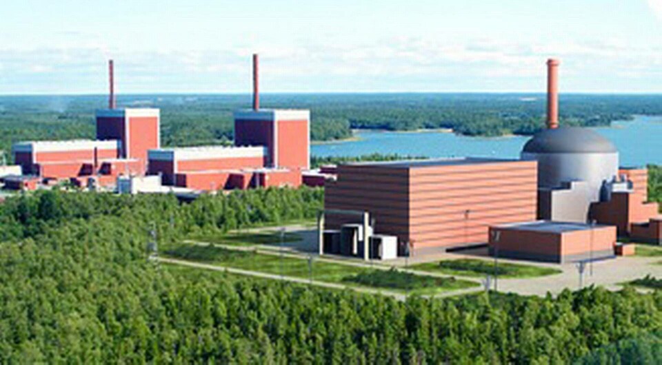 Reaktorerna i Olkiluoto, reaktor 3 närmast. Foto: TVO Reaktorerna i Olkiluoto, reaktor 3 närmast. Foto: TVO