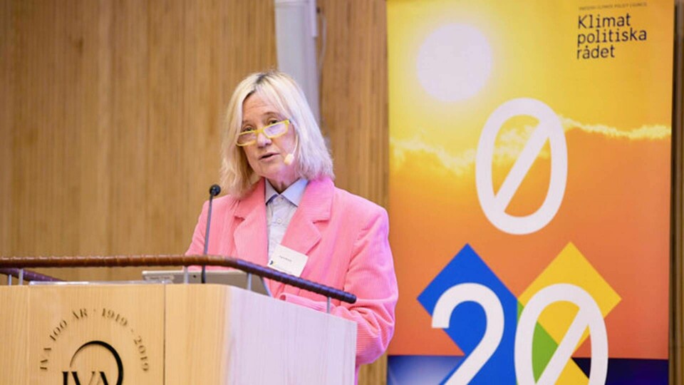 Ingrid Bonde, ordförande i Klimatpolitiska rådet. Foto: Anders Wiklund/TT