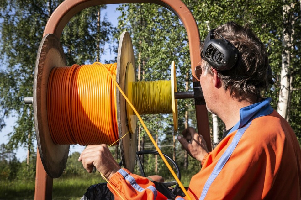Installation av fiber för bredband på en fastighet i Norrbotten. Foto: Helena Landstedt/TT Installation av fiber för bredband på en fastighet i Norrbotten. Foto: Helena Landstedt/TT