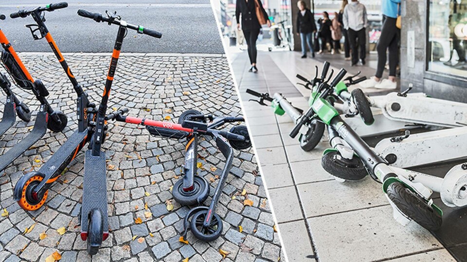 Stockholm kommer att fortsätta att köra bort felparkerade elsparkcyklar inom överskådlig framtid. Foto: TT Stockholm kommer att fortsätta att köra bort felparkerade elsparkcyklar inom överskådlig framtid. Foto: TT