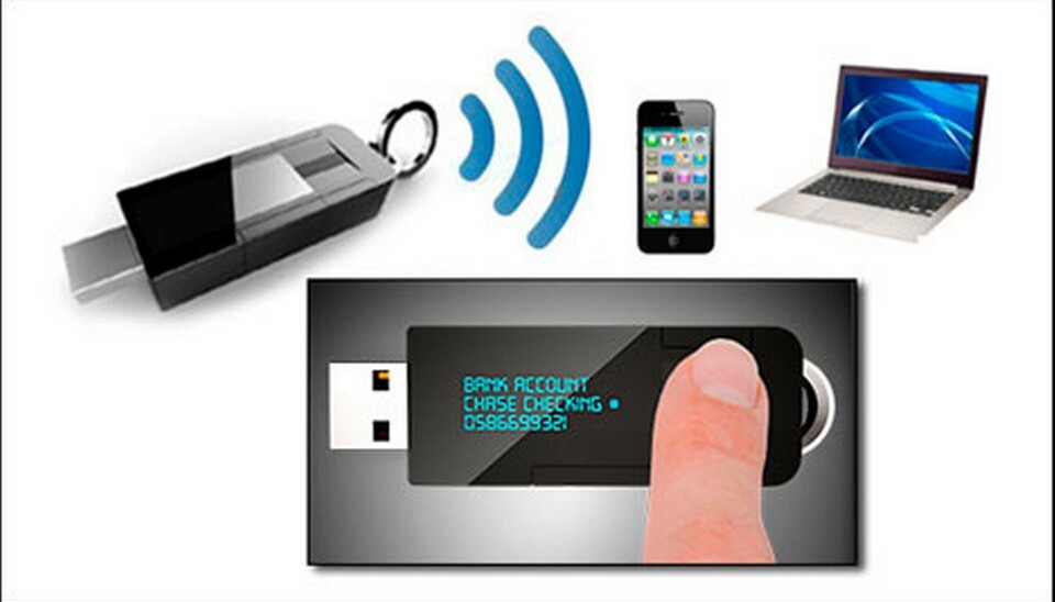 Usb-minnet Myidkey kan exemeplvis visa inloggningskoder på den inbyggda teckenskärmen. Foto: Arkami Usb-minnet Myidkey kan exemeplvis visa inloggningskoder på den inbyggda teckenskärmen. Foto: Arkami