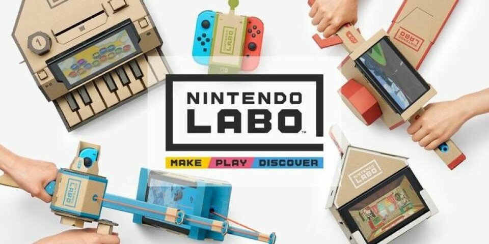 Nintendo Labo släpps den 27 april och kommer att kosta från omkring 700 kronor. Foto: Nintendo