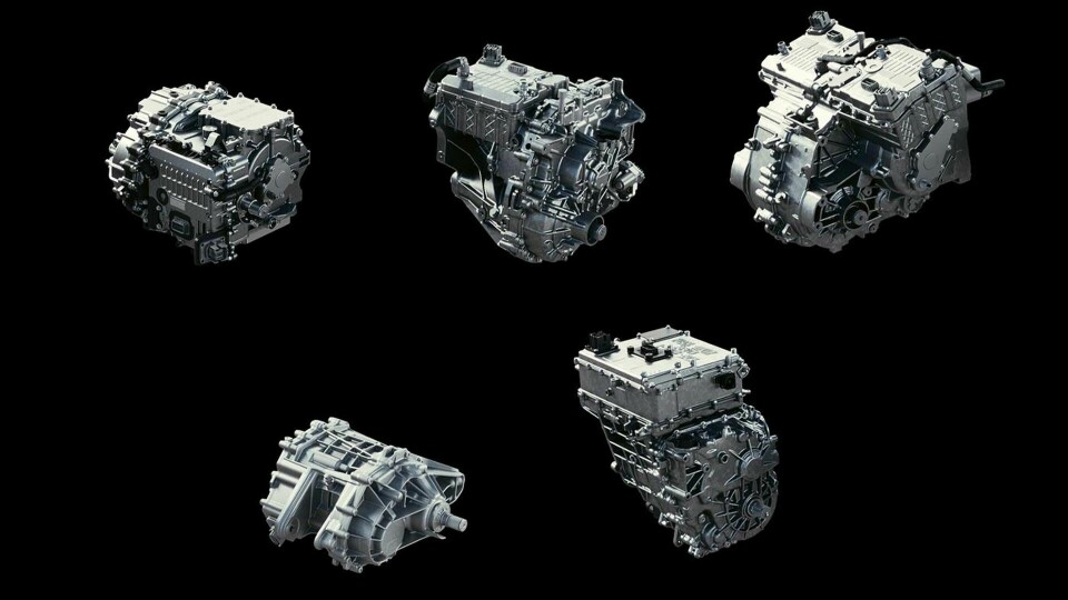 De tre elmotorerna är anpassade för fyrhjulsdrift, framhjulsdrift alternativt fram- eller bakhjulsdrift. Foto: GM