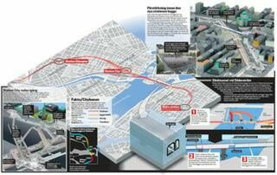 Hela bygget av Citybanan presenteras i grafiken, i flashformat, i slutet av artikeln och i högerspalten.