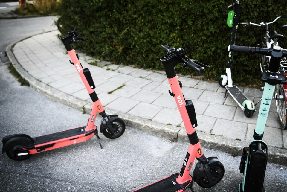Elsparkcyklar har blivit ett sällsynt inslag i gatubilden i Köpenhamn. Arkivbild. Foto: Erik Simander/TT Elsparkcyklar har blivit ett sällsynt inslag i gatubilden i Köpenhamn. Arkivbild. Foto: Erik Simander/TT