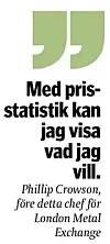 Metallpriser och statistik