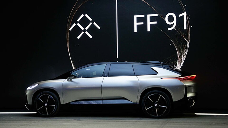 Faraday Futures FF 91. Foto: TT/ AP Photo / Jae C. Hong Faraday Futures FF 91. Foto: TT/ AP Photo / Jae C. Hong