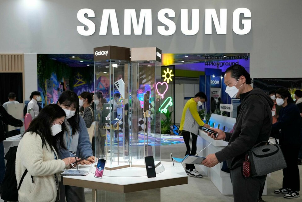 Samsungs vinst steg med nästan 60 procent under årets första kvartal. Foto: Ahn Young-joon/AP/TT