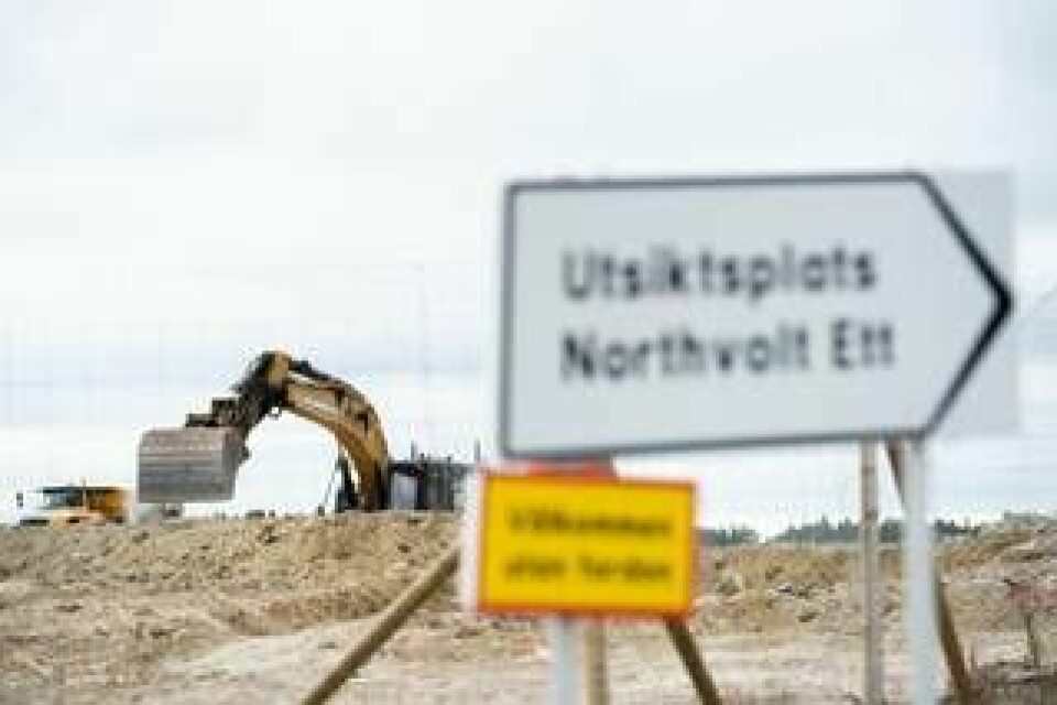 Bygget av Skellefteåfabriken pågår. Foto: Henrik Montgomery/TT
