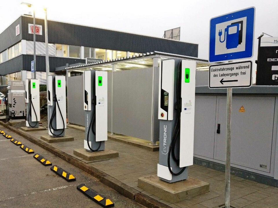 Bilden visar en laddstation i samarbetet Ultra-E, inte de tänkta multiladdarna som Fortum och Allego tillsammans kommer bygga infrastruktur med. Foto: Allego Bilden visar en laddstation i samarbetet Ultra-E, inte de tänkta multiladdarna som Fortum och Allego tillsammans kommer bygga infrastruktur med. Foto: Allego