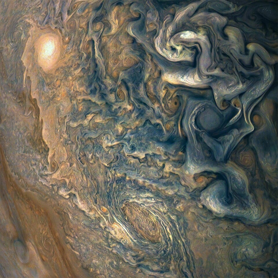 Rymdfarkosten Juno har skickat tillbaka ett nytt foto på Jupiter. Foto: Nasa