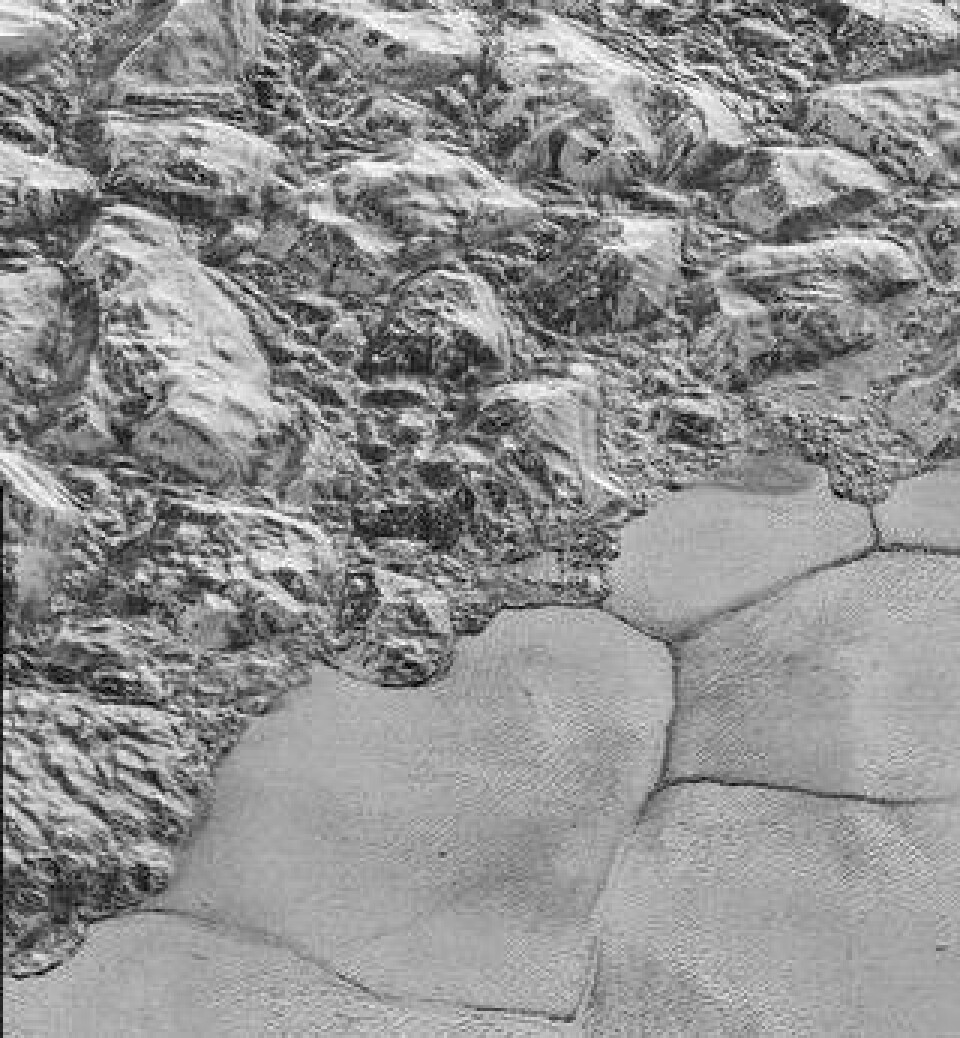 Nasa har presenterat sina skarpaste bilder hittills på Pluto (klicka för större bild). Foto: NASA / JHUAPL / SwRI