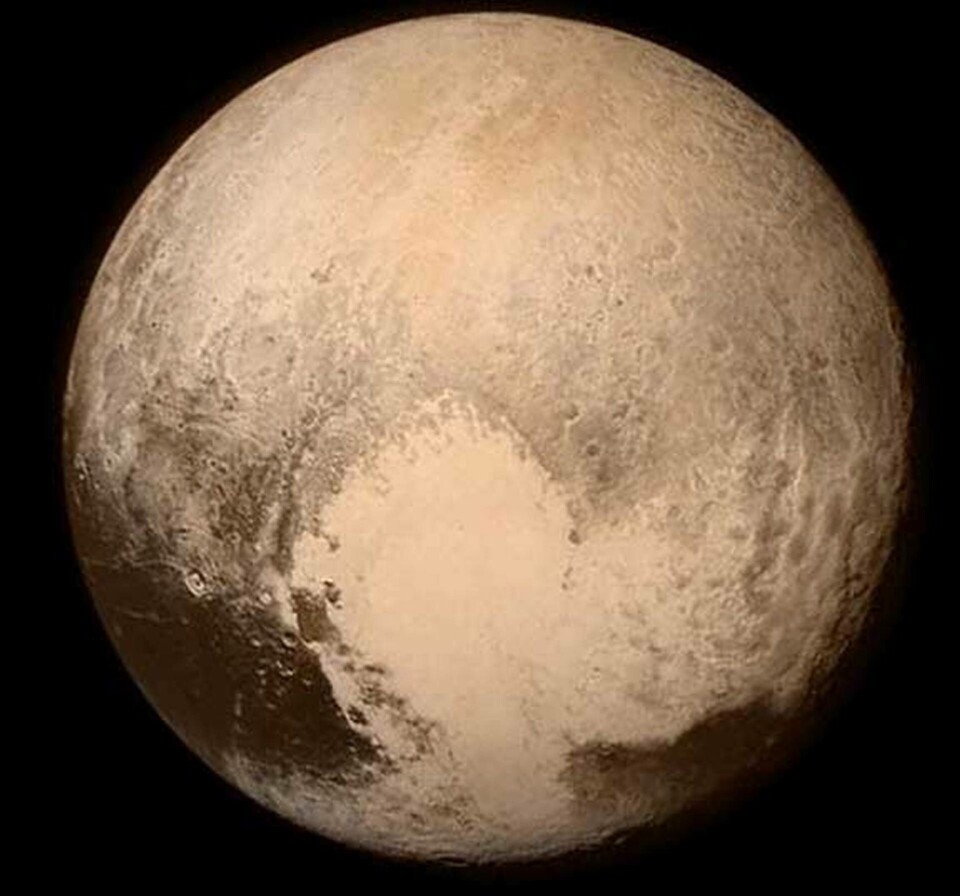 Pluto avbildad på avståndet 766000 km från sonden New Horizons. Foto: Nasa Pluto avbildad på avståndet 766000 km från sonden New Horizons. Foto: Nasa