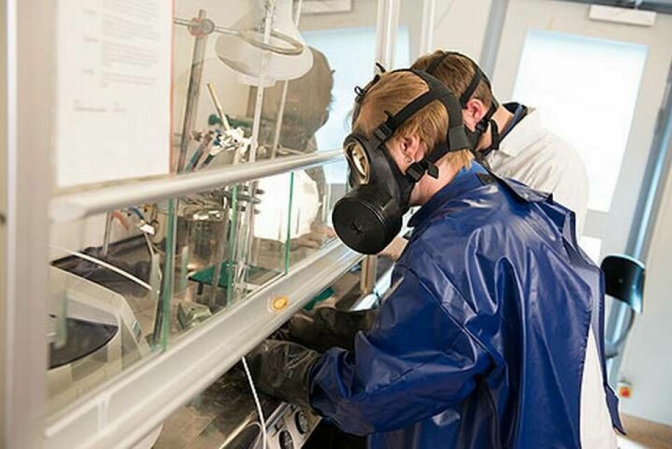 Kemvapenproverna analyserades de av forskningsinstitutet i Umeå i två veckor. Foto: FOI