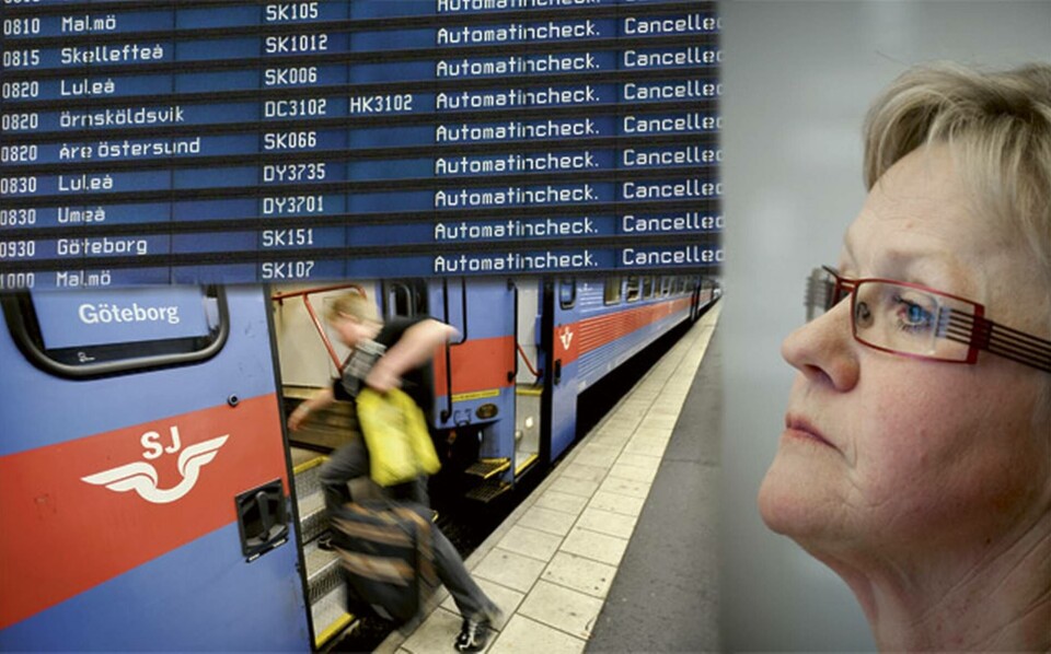 Den senaste veckans flygkaos har fått regeringen och infrastrukturminister Åsa Torstensson att tidigarelägga upplösningen av SJ:s monopol. Foto: Scanpix Den senaste veckans flygkaos har fått regeringen och infrastrukturminister Åsa Torstensson att tidigarelägga upplösningen av SJ:s monopol. Foto: Scanpix