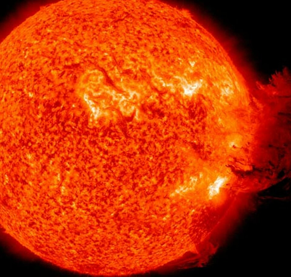 Eruptionen på solen 7 juni Foto: Nasa