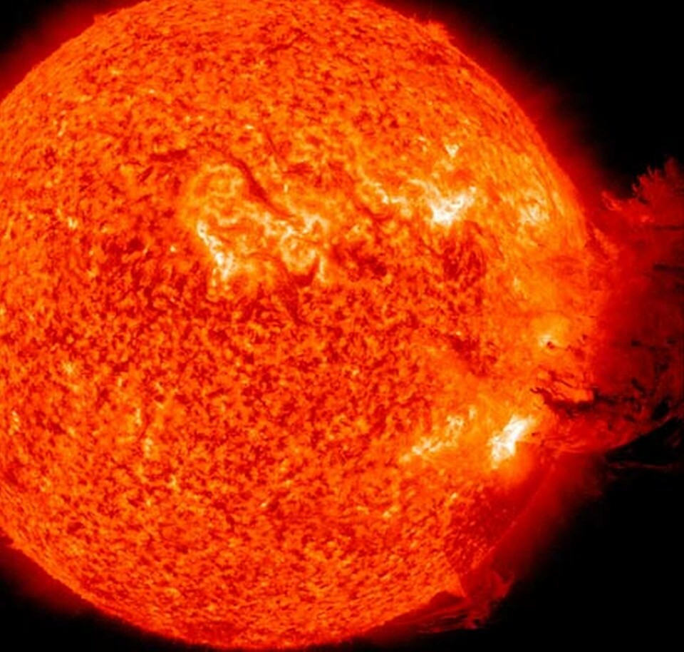 Eruptionen på solen 7 juni Foto: Nasa Eruptionen på solen 7 juni Foto: Nasa