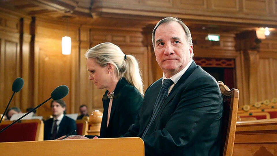 Konstitutionsutskottet håller utfrågningar med statsminister Stefan Löfven (S) i flertal ärenden, bland annat om Transportstyrelsens it-upphandling. Foto: Christine Olsson / TT Konstitutionsutskottet håller utfrågningar med statsminister Stefan Löfven (S) i flertal ärenden, bland annat om Transportstyrelsens it-upphandling. Foto: Christine Olsson / TT