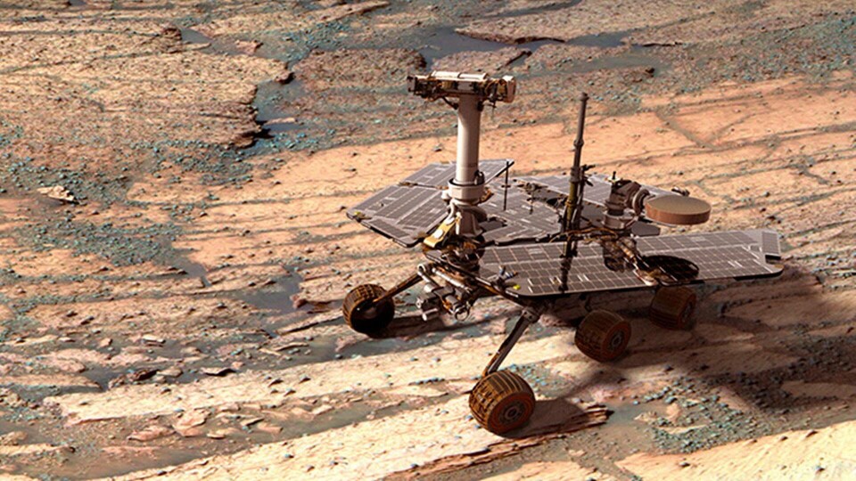 Opportunity har avlagt sin sista rapport från Mars. Nasa har nu dödförklarat rovern. Foto: Nasa Opportunity har avlagt sin sista rapport från Mars. Nasa har nu dödförklarat rovern. Foto: Nasa
