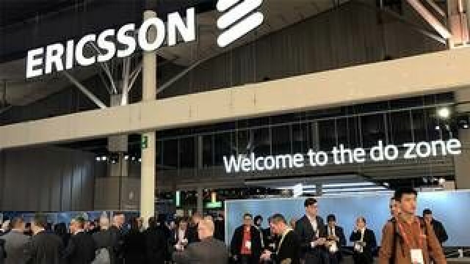 Ericssons monter på MWC 2018. Foto: Peter Ottsjö