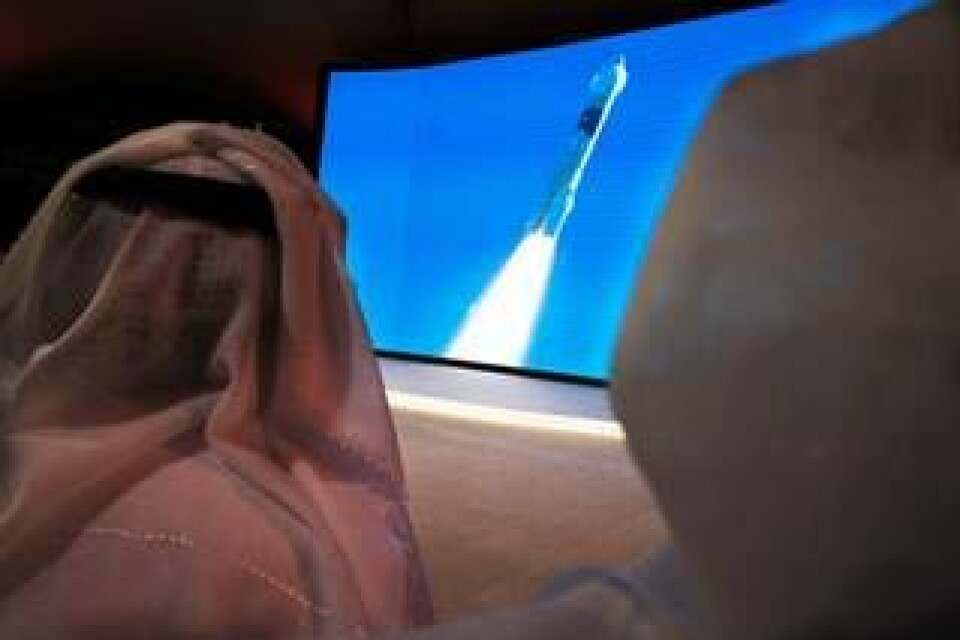 Uppskjutningen av rymdsonden al-Amal. Foto: Jon Gambrell/AP/TT
