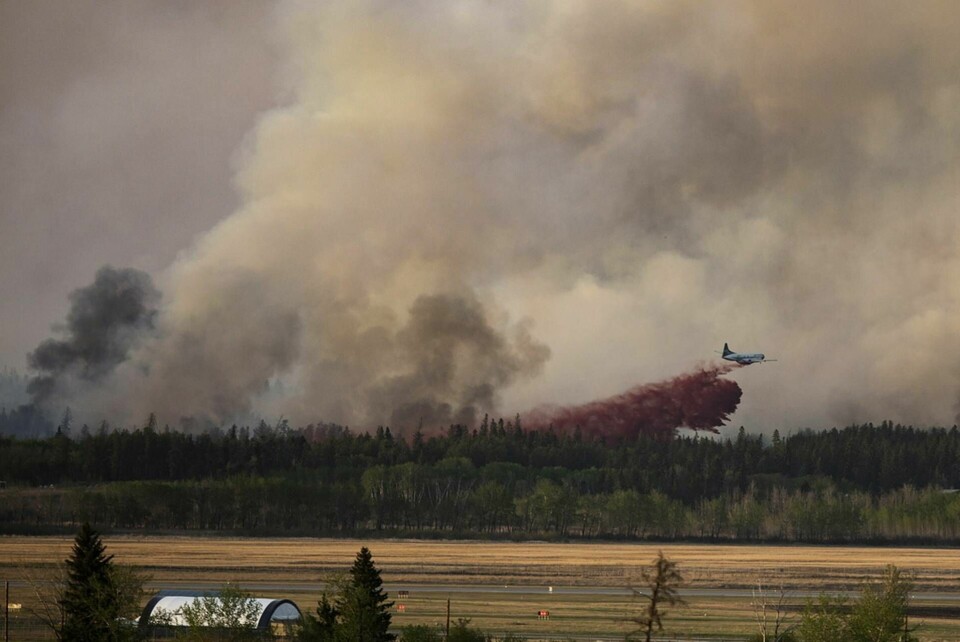 Forskare har identifierat skogsområden i världen som är extra utsatta för klimatförändringar som kan leda till skogsbränder. Bland annat pekas Kanada ut, som bland annat drabbades av skogsbränder i fjol (bilden). Arkivbild Foto: Kayle Neis/The Canadian Press/AP/TT