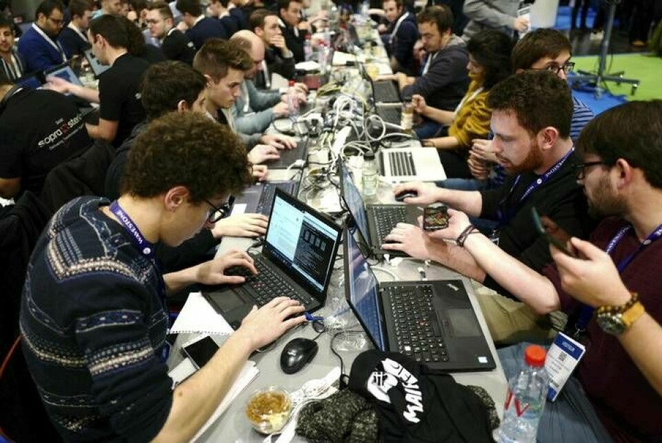It-säkerhetsexperter på en konferens i Frankrike tidigare i år. Foto: Michel Spingler/TT