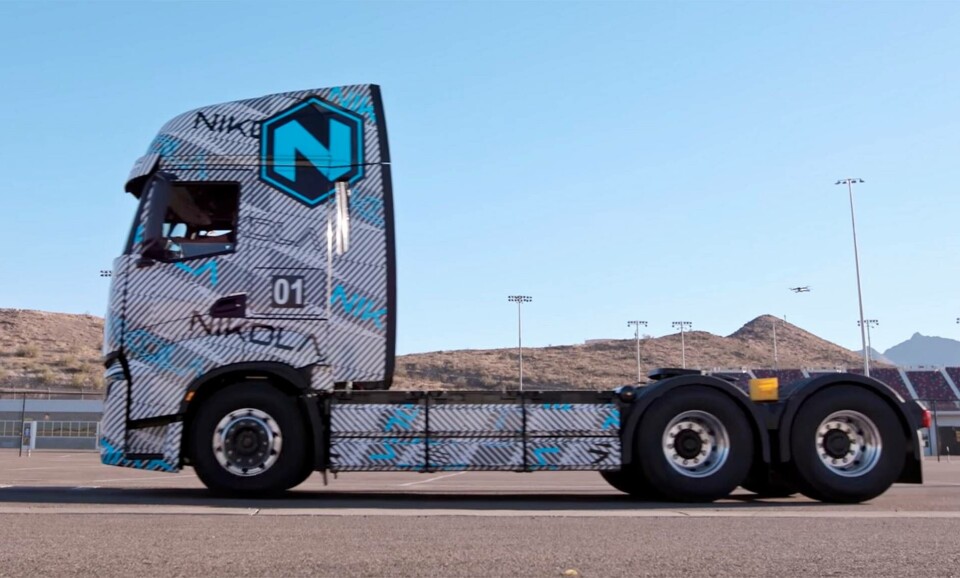 Med ett batteripack på upp till 720 kWh blir den maximala räckvidden för Nikolas lastbil 400 km. Foto: Nikola Med ett batteripack på upp till 720 kWh blir den maximala räckvidden för Nikolas lastbil 400 km. Foto: Nikola