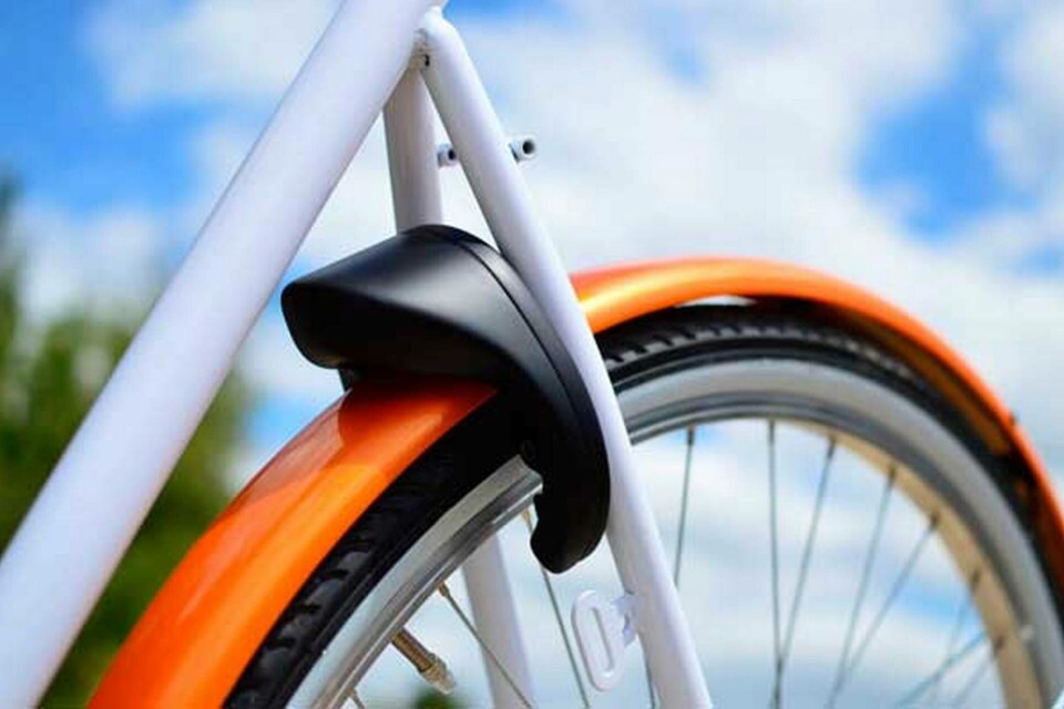 Låset skruvas fast i cykelramen vid bakhjulet och aktiveras med en app i mobilen via Bluetooth. Foto: I Lock It Låset skruvas fast i cykelramen vid bakhjulet och aktiveras med en app i mobilen via Bluetooth. Foto: I Lock It