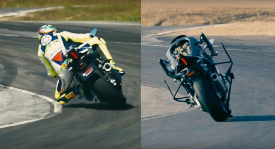 Efter år av utveckling och träning har Motobot lärt sig imitera de bästa. Målet är att överträffa människan när det kommer till att köra motorcykel. Efter år av utveckling och träning har Motobot lärt sig imitera de bästa. Målet är att överträffa människan när det kommer till att köra motorcykel.