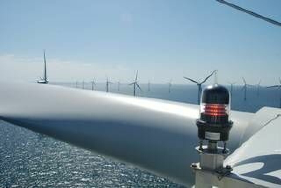Lillgrund i Öresund planerades för 1,5 MW-verk. När det till slut var dags för upphandling handlade om betydligt större och högre verk. Nu står det 48 stycken Siemens 2,3 MW-verk på grundet. Foto: Lars Anders Karlberg