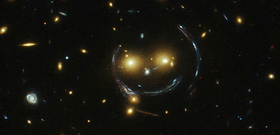 Rymdteleskopet Hubble har hittat en galax som ler mot oss. Foto: TT