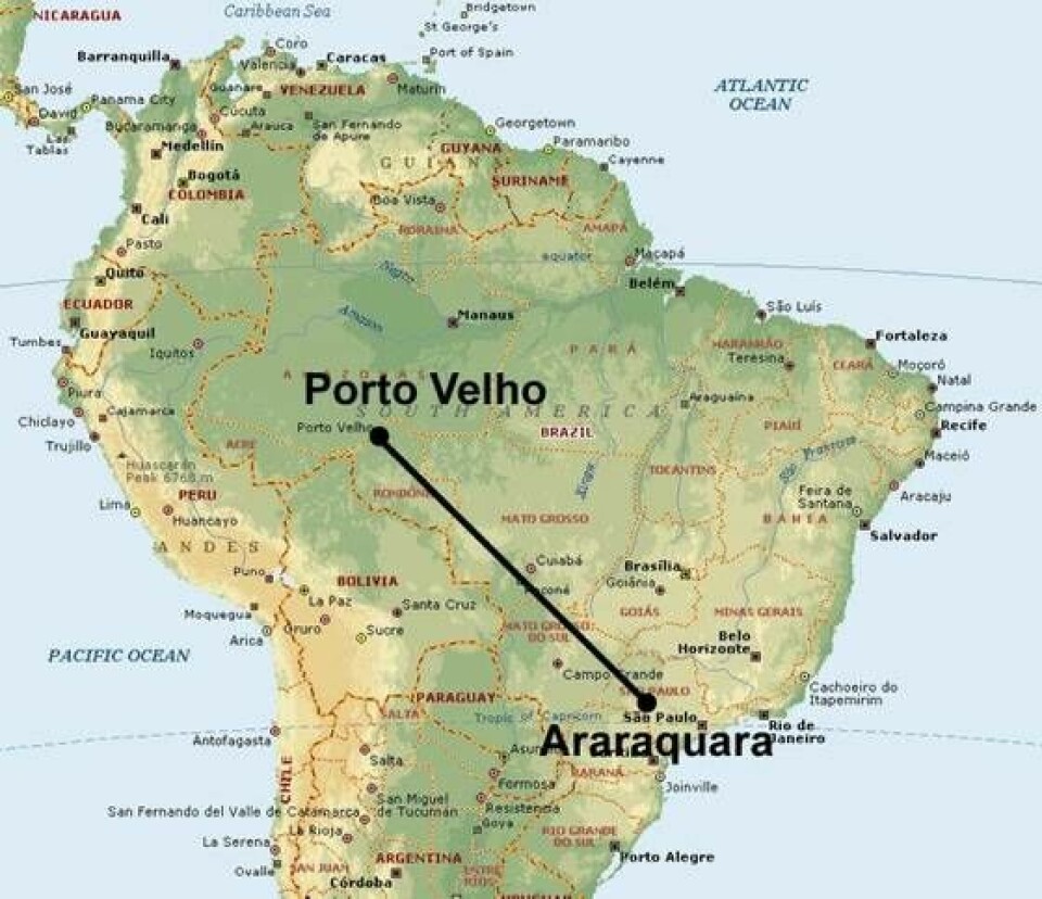 ABB bygger en kraftmotorväg mellan de nya vattenkraftverken i Rio Madeira i nordöstra Brasilien och industristaden Sao Paolo 250 mil bort. Det är det andra stora projektet för ABB i Brasilien genom tiderna. Det första vara Itaipu-projektet 1984-1987.