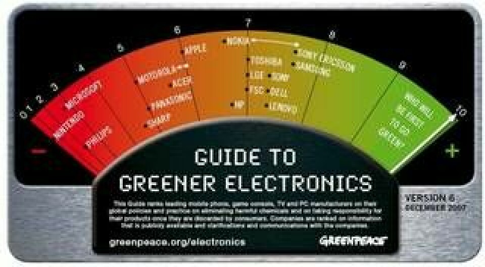 Greenpeace sjätte kvartalsrapport om it- och telekomföretagens företagens gröna profil.