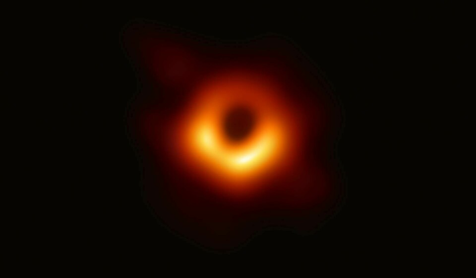 Fotot tillhandahålls av Event Horizon Telescope, och visar den första bilden på en svart hål. Foto: Xinhua