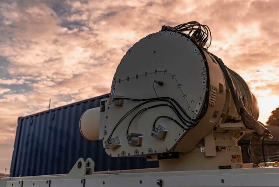 Vid Porton Down har landets Defence Science and Technology Laboratory (Dstl) demonstrerat sitt system kallat ”Dragonfire”. Foto: Dstl Vid Porton Down har landets Defence Science and Technology Laboratory (Dstl) demonstrerat sitt system kallat ”Dragonfire”. Foto: Dstl