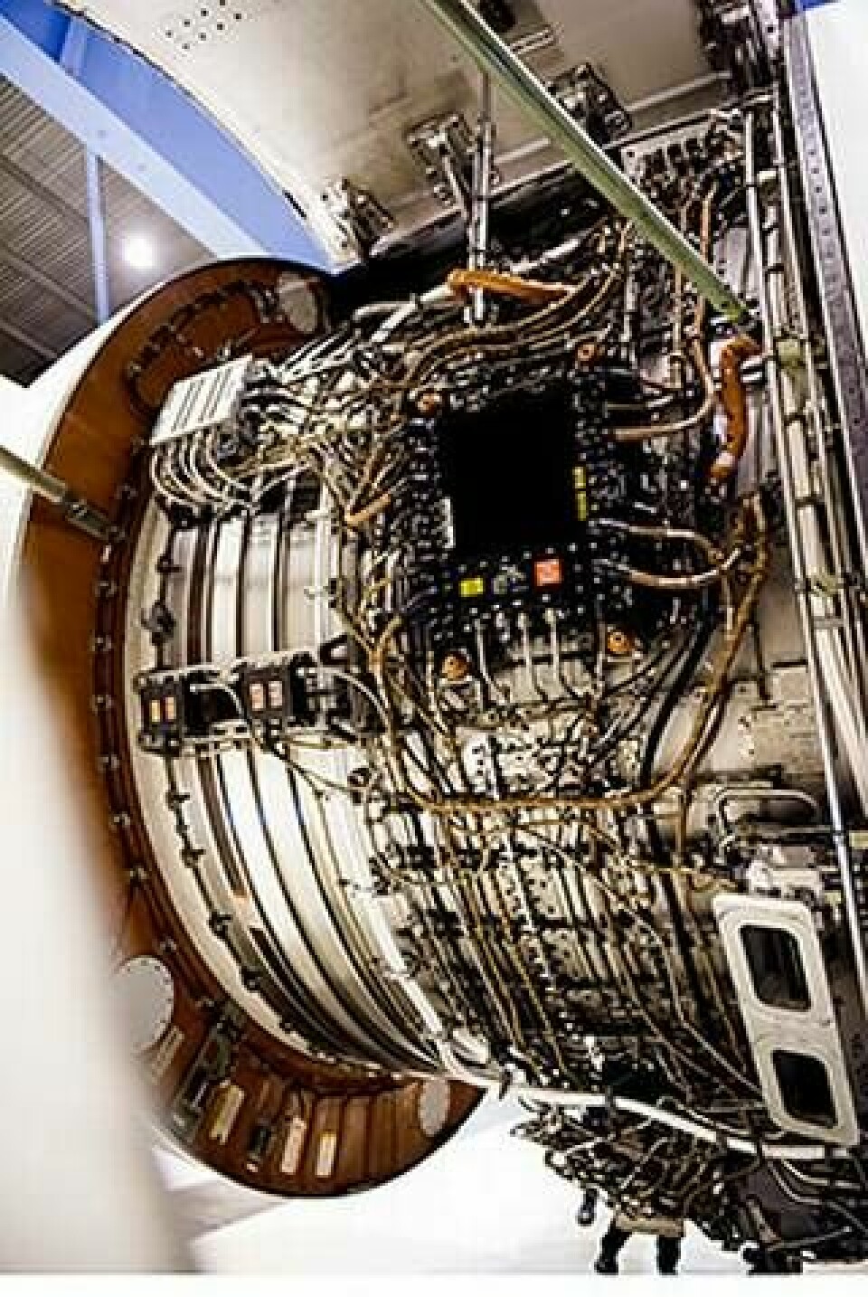 Ena motorn på en Boeing 787-8. Planet är utrustat med Rolls Royce Trent 1 000-motorer. En motor kostar 390 miljoner kronor. Norwegian har genomfört 26 motorbyten på sina tolv Dreamlinerplan sedan 2013. Foto: Patrik Lundin