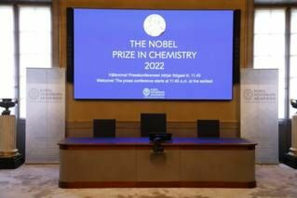 Nobelpriset i kemi har delats ut. Foto: Christine Olsson/TT