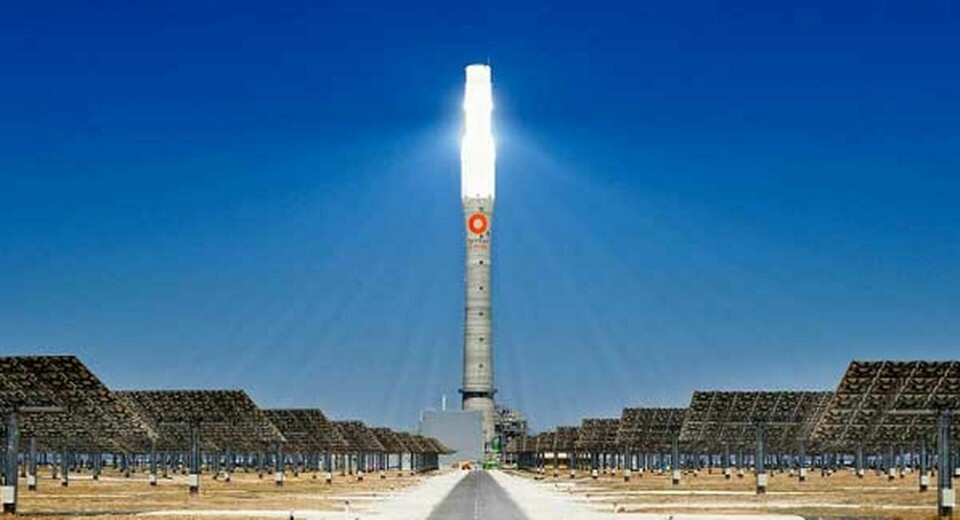 I projektet Desertec planerades termiska solenergianläggningar för elproduktion. Foto: Desertec Foundation